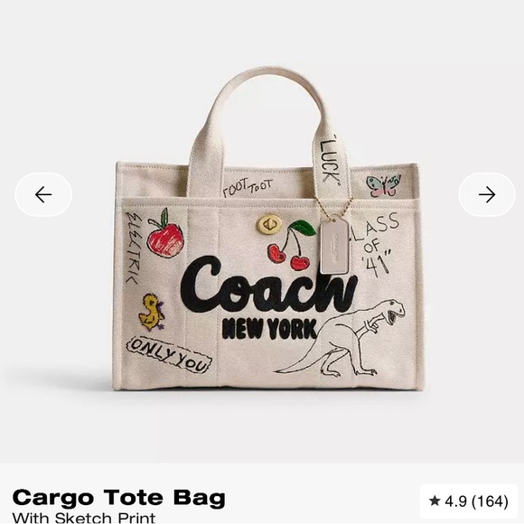 Coach cargo tote 26 Sketch print - Picture 6 of 10